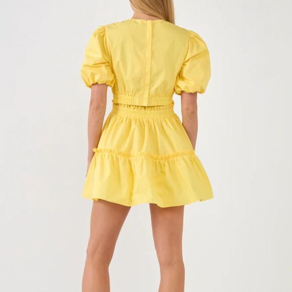 English Factory POPLIN CUT-OUT MINI DRESS - Picture 4 of 9